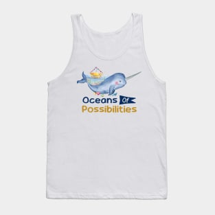 oceans summer reading 2022 whale design Tank Top